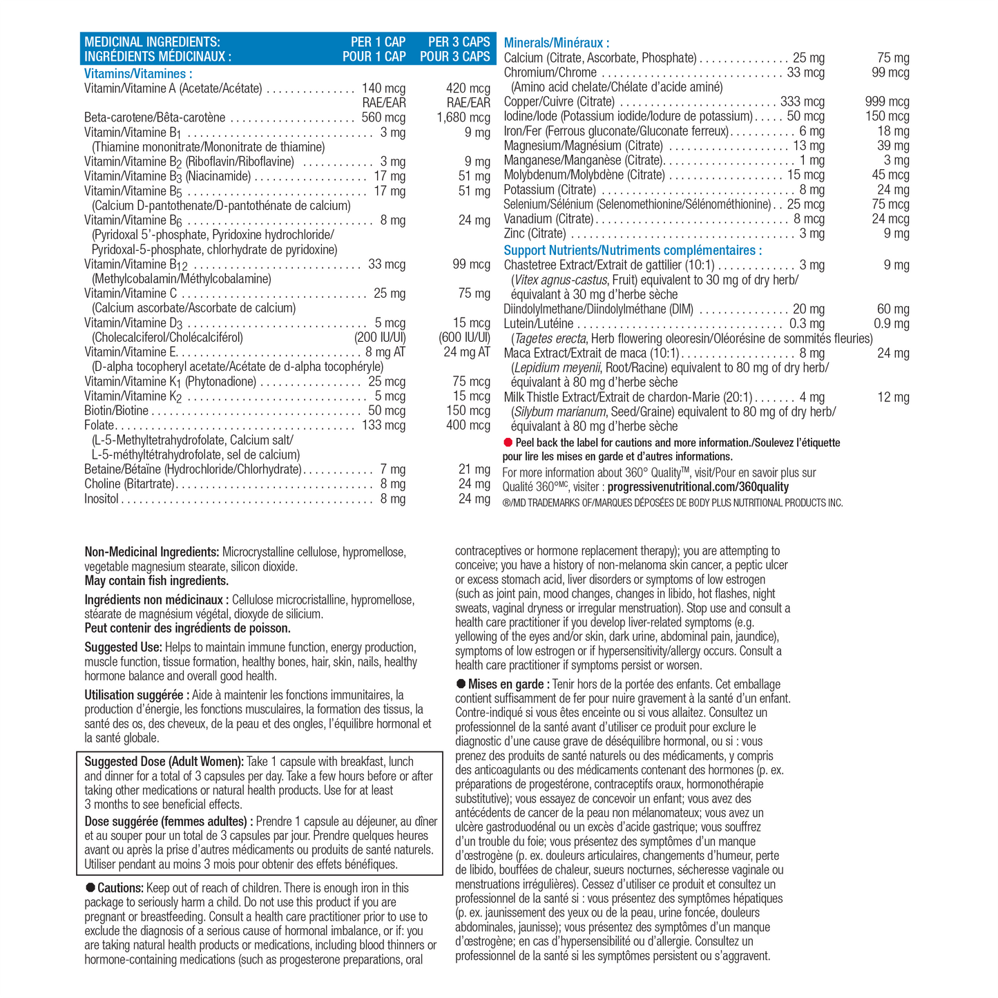 PROGRESSIVE Multi Adult Women (120 caps)