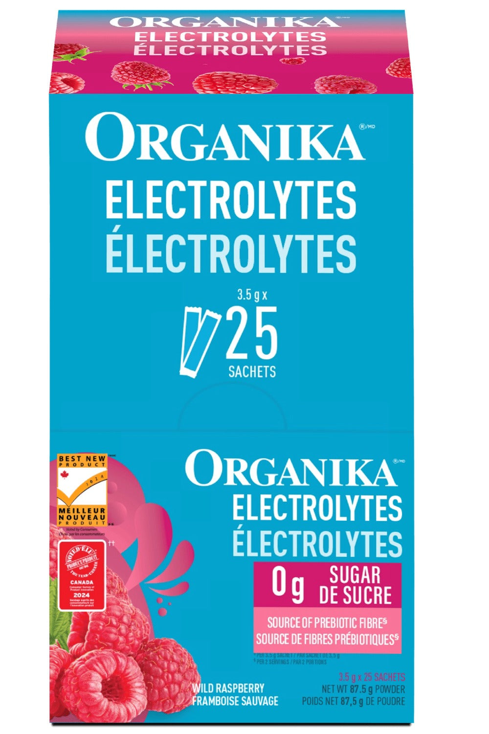 ORGANIKA Electrolytes (Wild Raspberry - 3.5 g - 25 sachets)