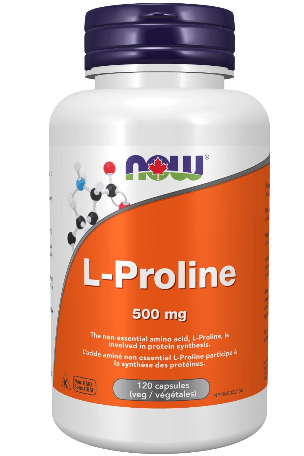 NOW L-Proline (500 mg - 120 vcaps)