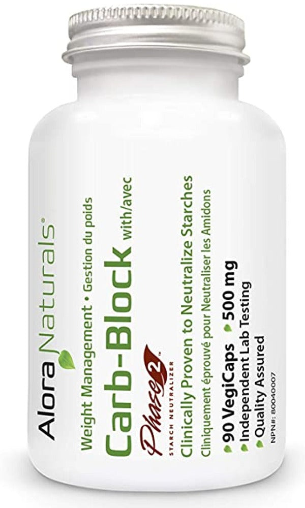 Alora Naturals Carb-Block with Phase2 90 capsules – HERC'S Nutrition Canada