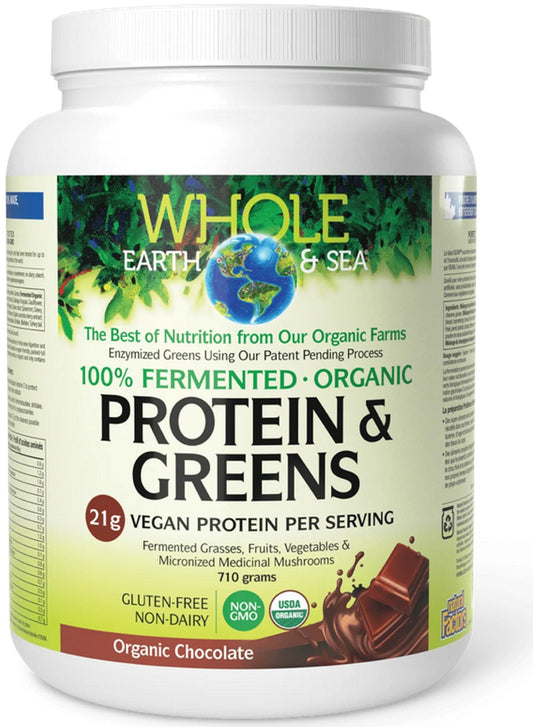 WHOLE EARTH & SEA Organic Protein &  Greens (Chocolate - 710 gr)