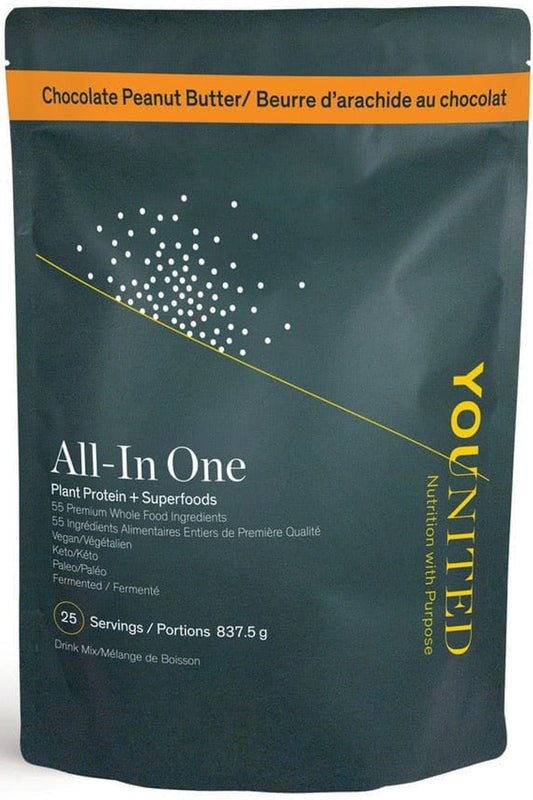 YOUNITED All in One Organic Plant Protein+ Superfood (Chocolate Peanut Butter - 837.5 g)