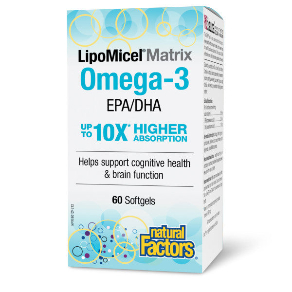 NATURAL FACTORS - LipoMicel Omega-3 (60 softgels)