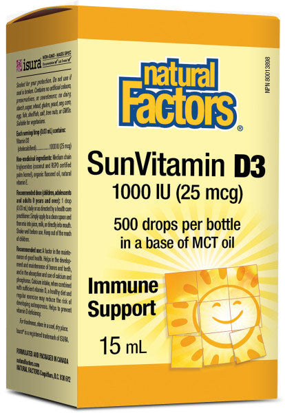 NATURAL FACTORS SunVitamin D3 (1000 IU - 15 ml)