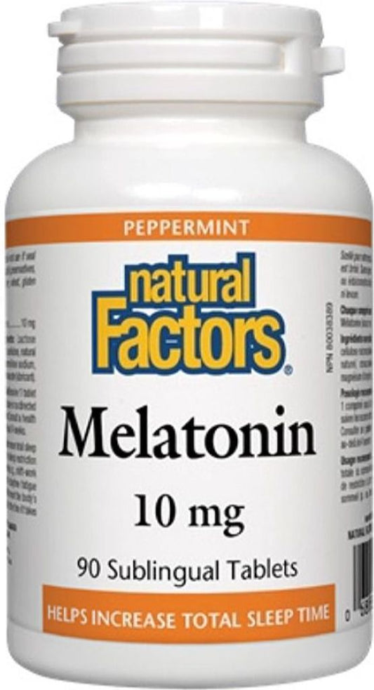 NATURAL FACTORS Melatonin (10mg - 90 sub tabs)