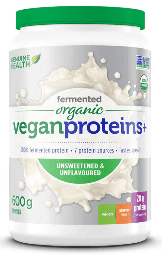 GENUINE HEALTH Fermented Organic Vegan Protein (Unflavoured - 600 g)