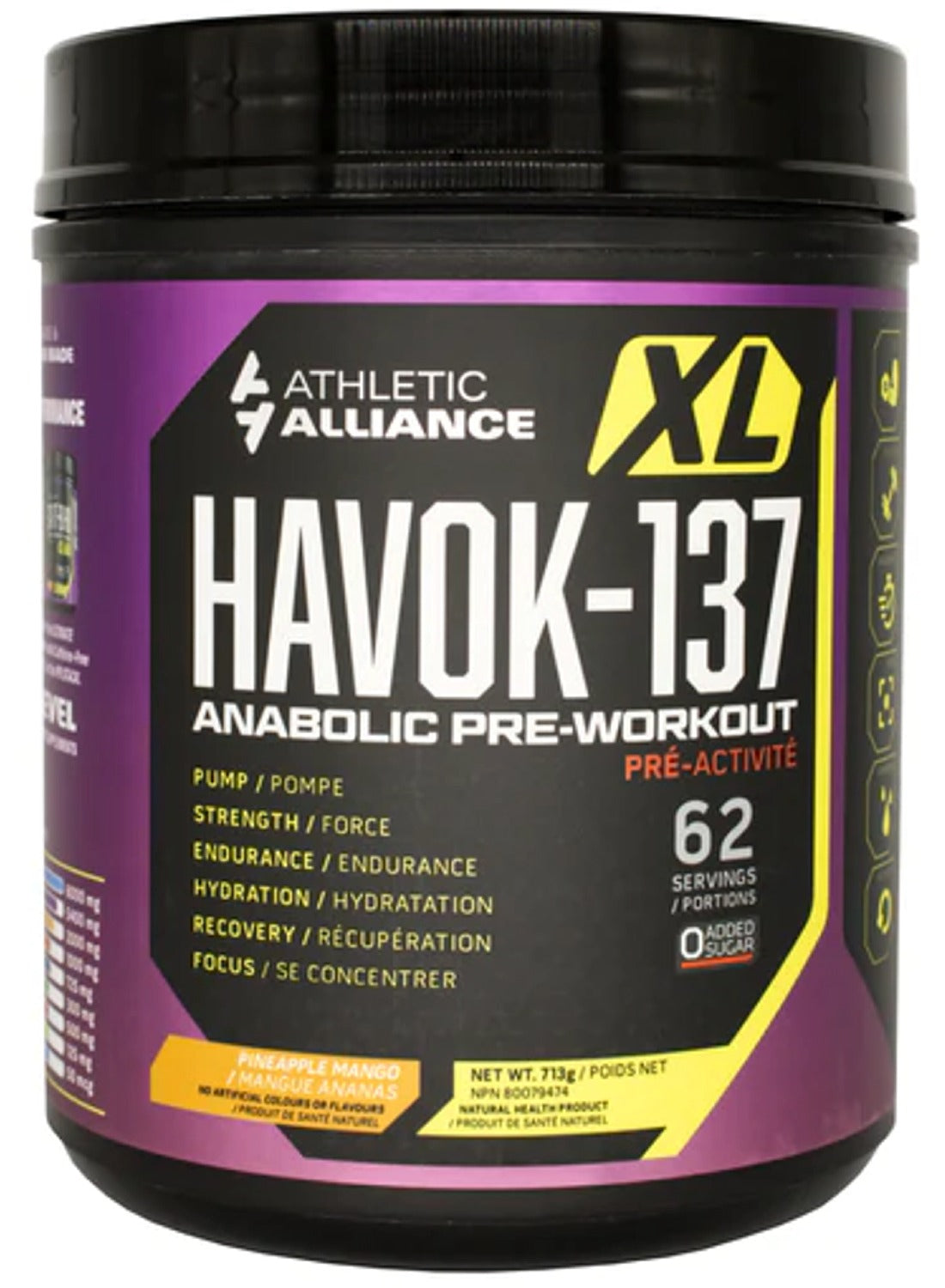 ATHLETIC ALLIANCE HAVOK-137 - Pre Workout (Pineapple Mango - 690 gr)