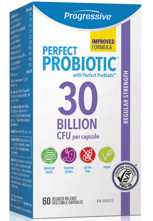 PROGRESSIVE Perfect Probiotic 30 Billion (Shelf Stable - 60 veg caps)