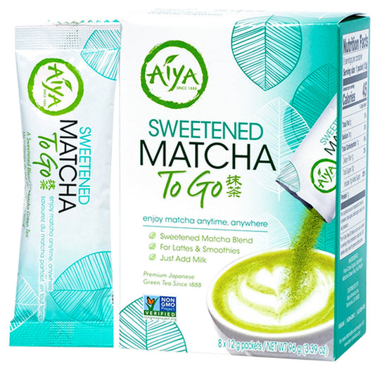 AIYA Sweetened Matcha To Go (1 8-Stick Box)