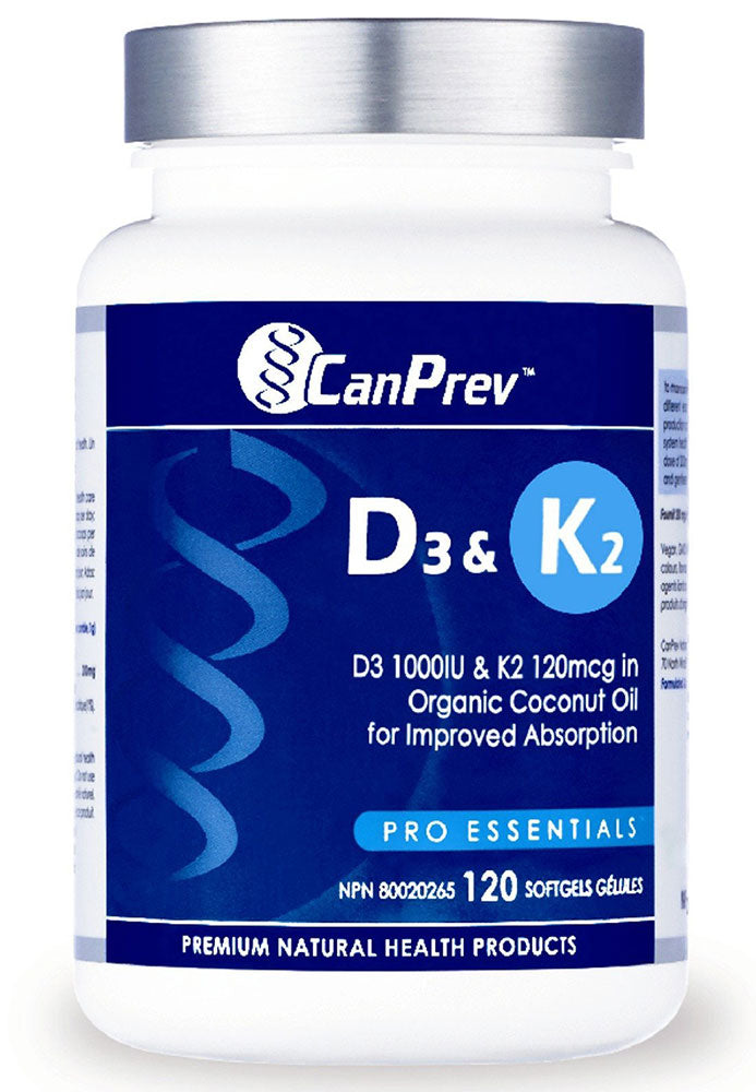 CANPREV D3 & K2 - Organic Coconut Oil (120 sgels)